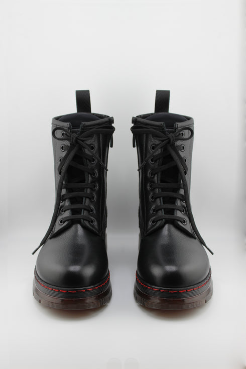 Robinson Leather Lace-Up Ankle Combat Boots
